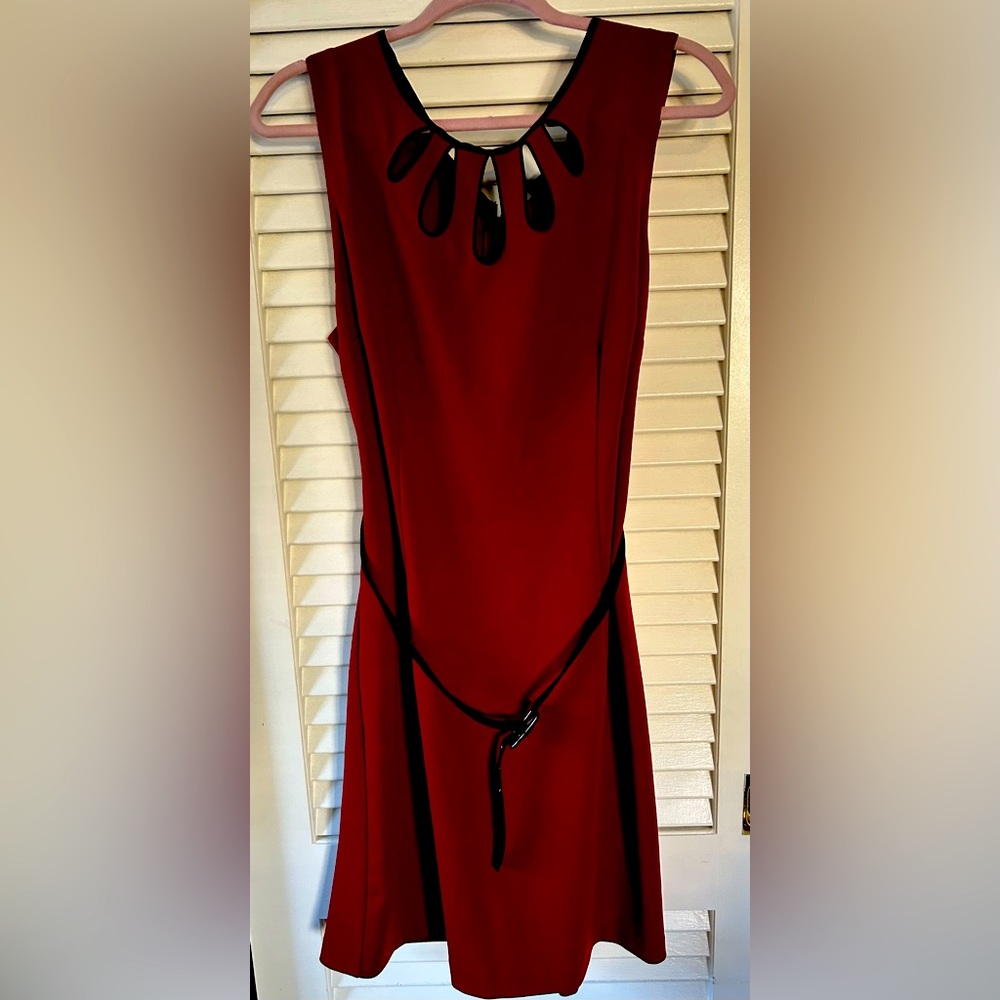 NWT Apt.9 Regal Red Cut Out Belted Dress Size X-Large
